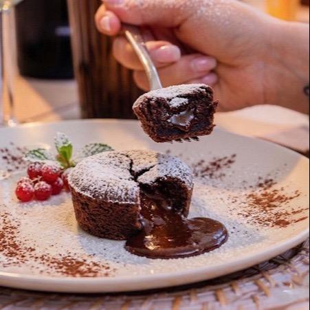 Cuore di cioccolato caldo